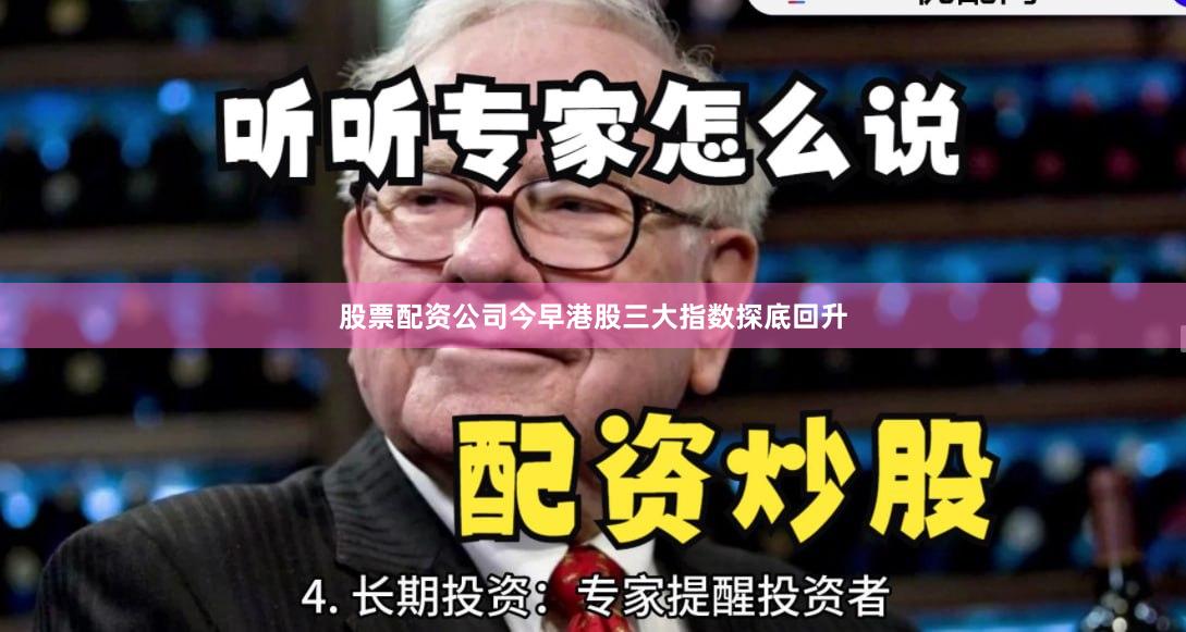 股票配资公司今早港股三大指数探底回升